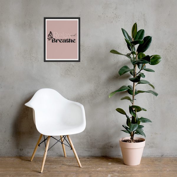 Relax & Breathe Framed poster