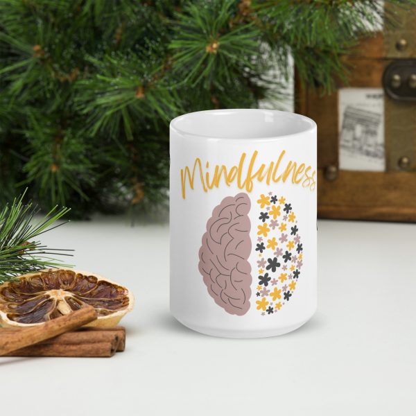 Mindfulness White glossy mug - Image 6