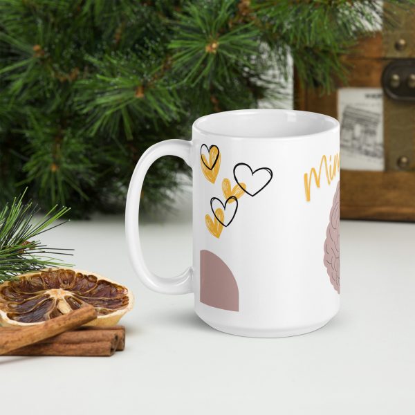 Mindfulness White glossy mug - Image 4